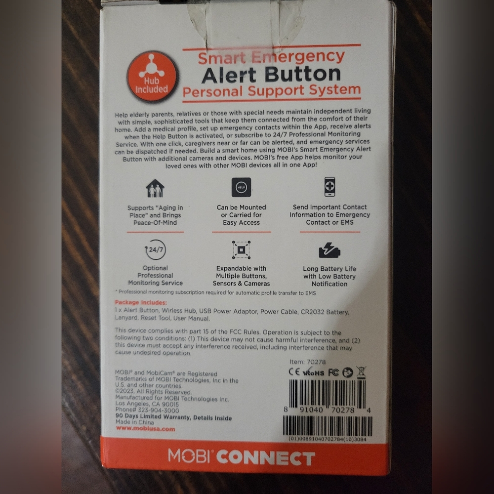 Smart Emergency Alert Button - White - Picture 2 of 4